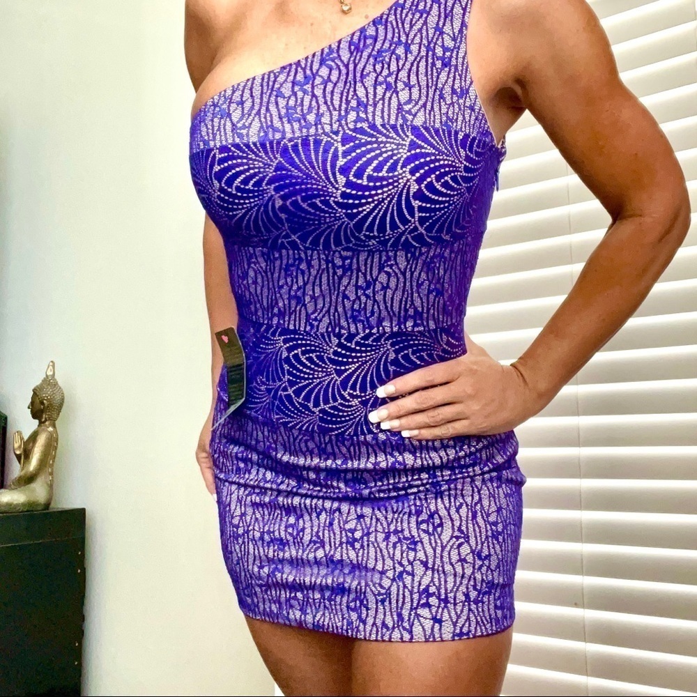 Bebe One Shoulder Mini Dress! Tags Attached! Valentines Day!π - Picture 3 of 16